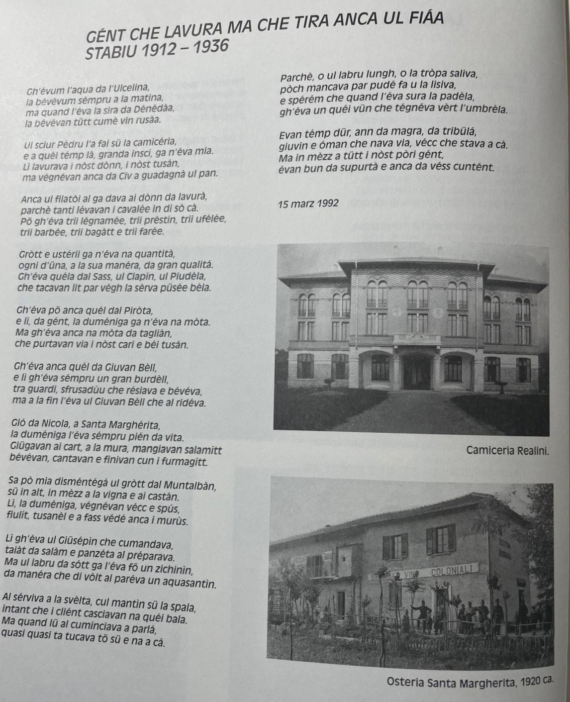 Gent che Llavura ma che tira anca ul fiaa di Lino Albisetti