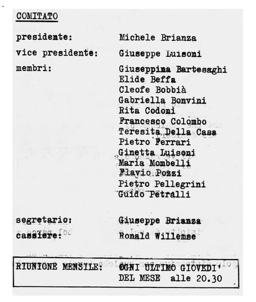 26.02.1981, Il primo Comitato