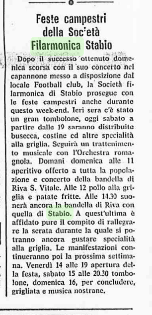 La Società  Filarmonica di Stabio e la Bandella