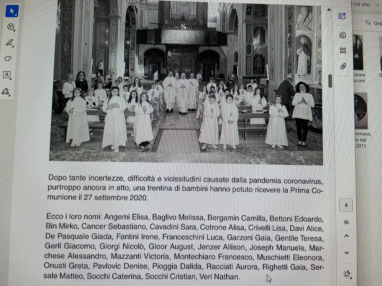 2020 Prima Comunione