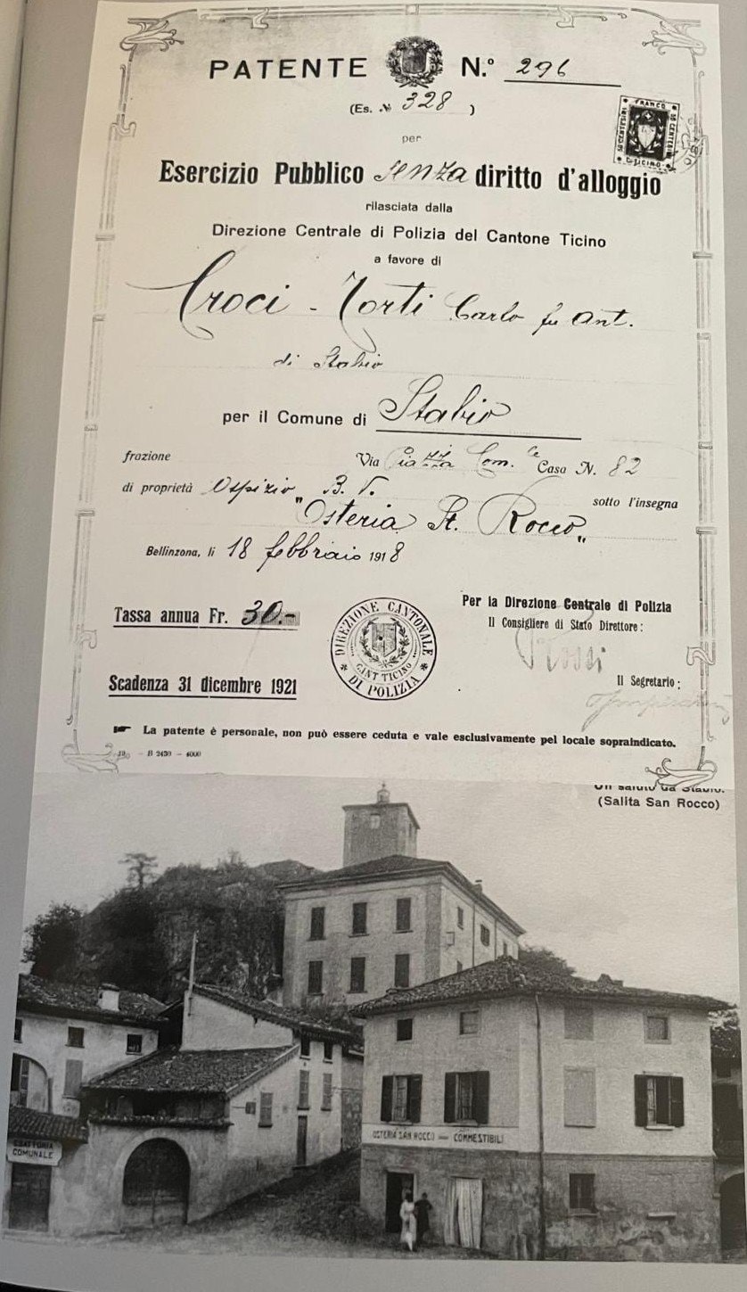 1918 Patente Esercizio Croci Torti Carlo, Osteria San Rocco