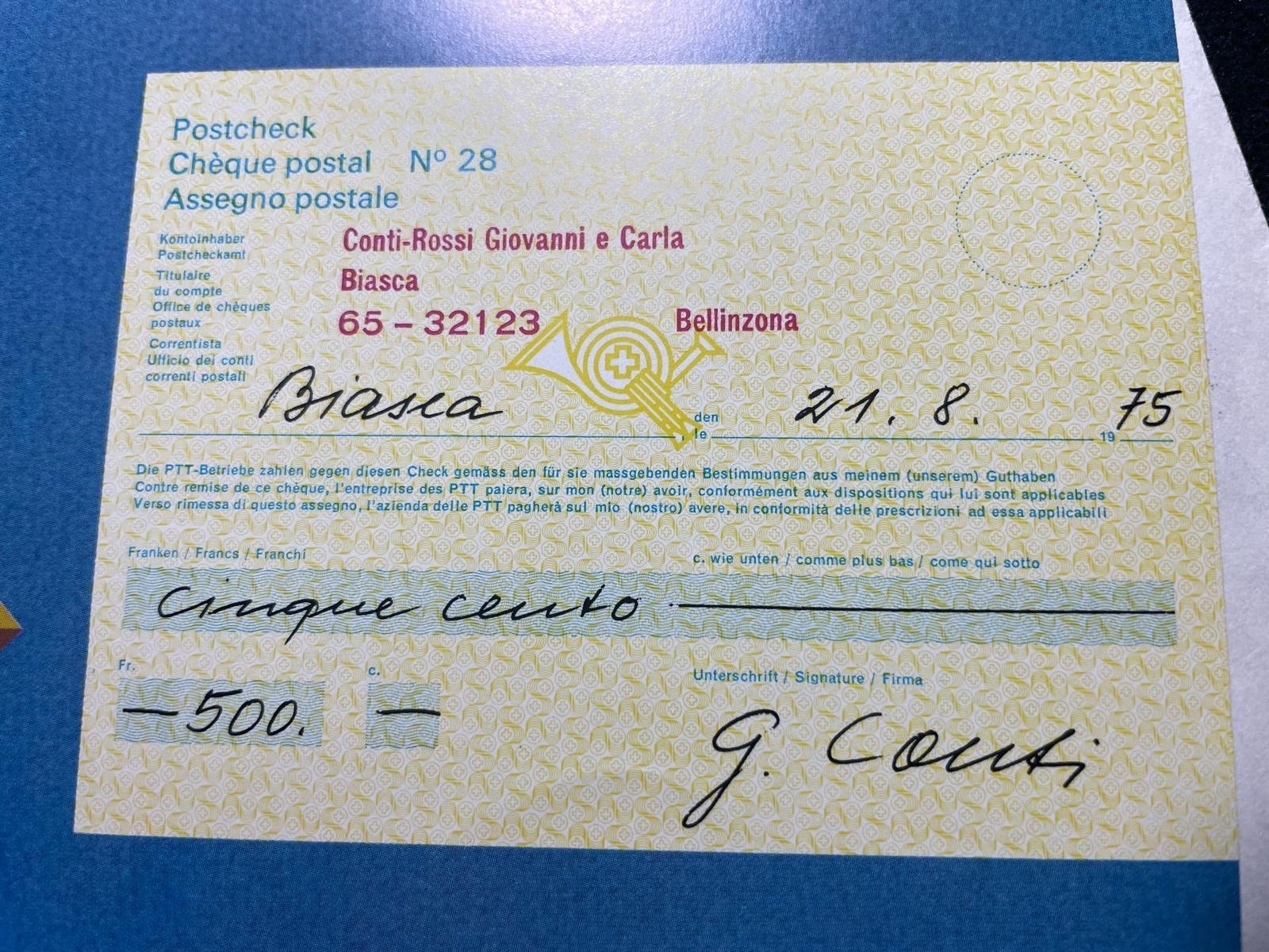 Assegno postale