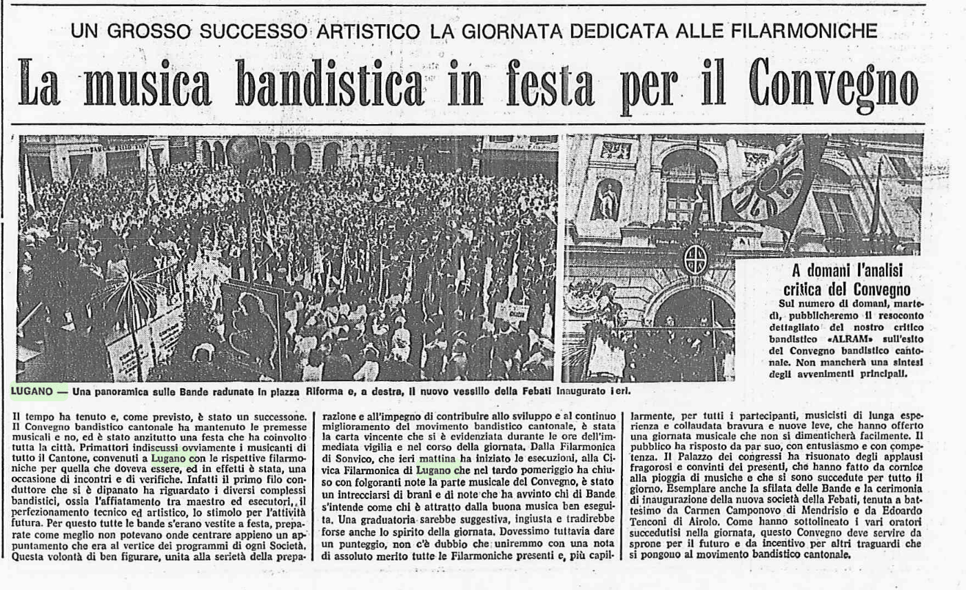 La Società  Filarmonica di Stabio e la Bandella