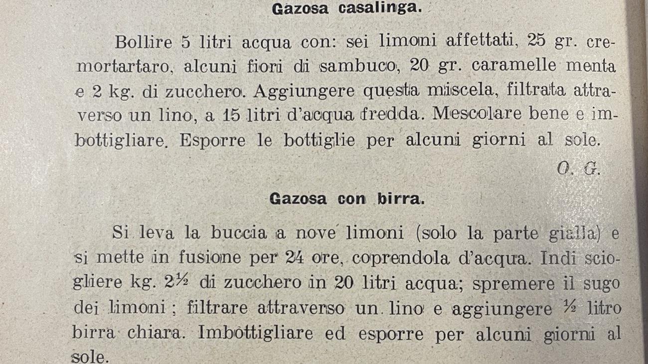 Anni 60, La Ricetta della Gazosa