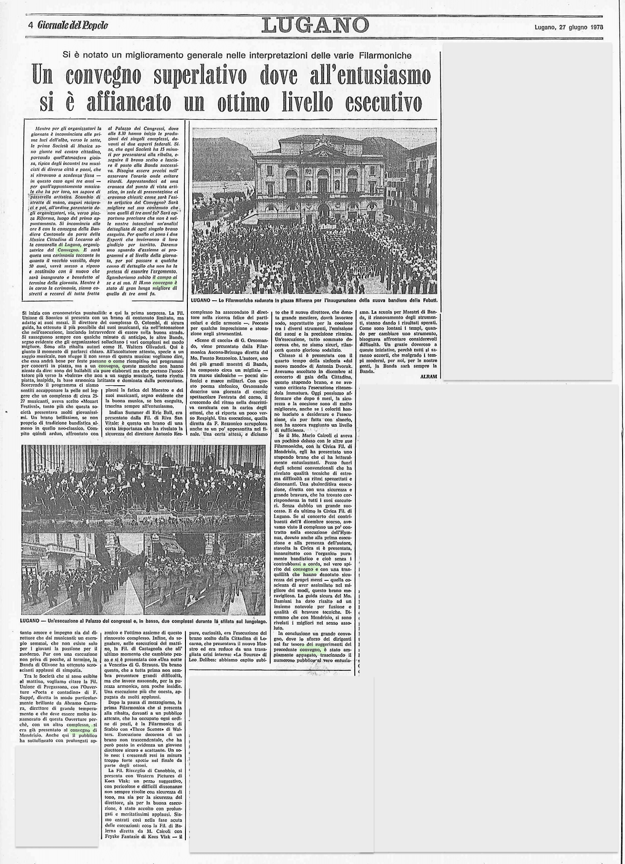 La Società  Filarmonica di Stabio e la Bandella