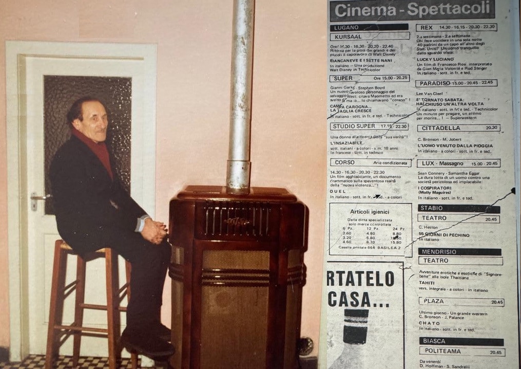 1973 Cine Bar SABATO 15 DICEMBRE 1973 ALLE 20.45 VENIVA PROIETTATO LULTIMO FILM AL CINEMA TEATRO 55 GIORNI DI PECHINO