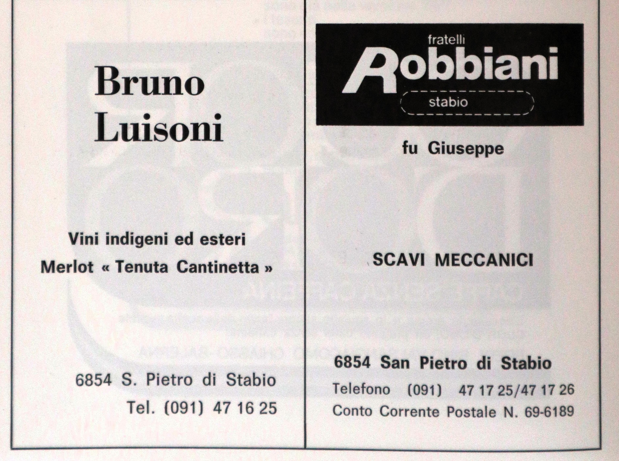 Anni 70-80, Volantino pubblicitario