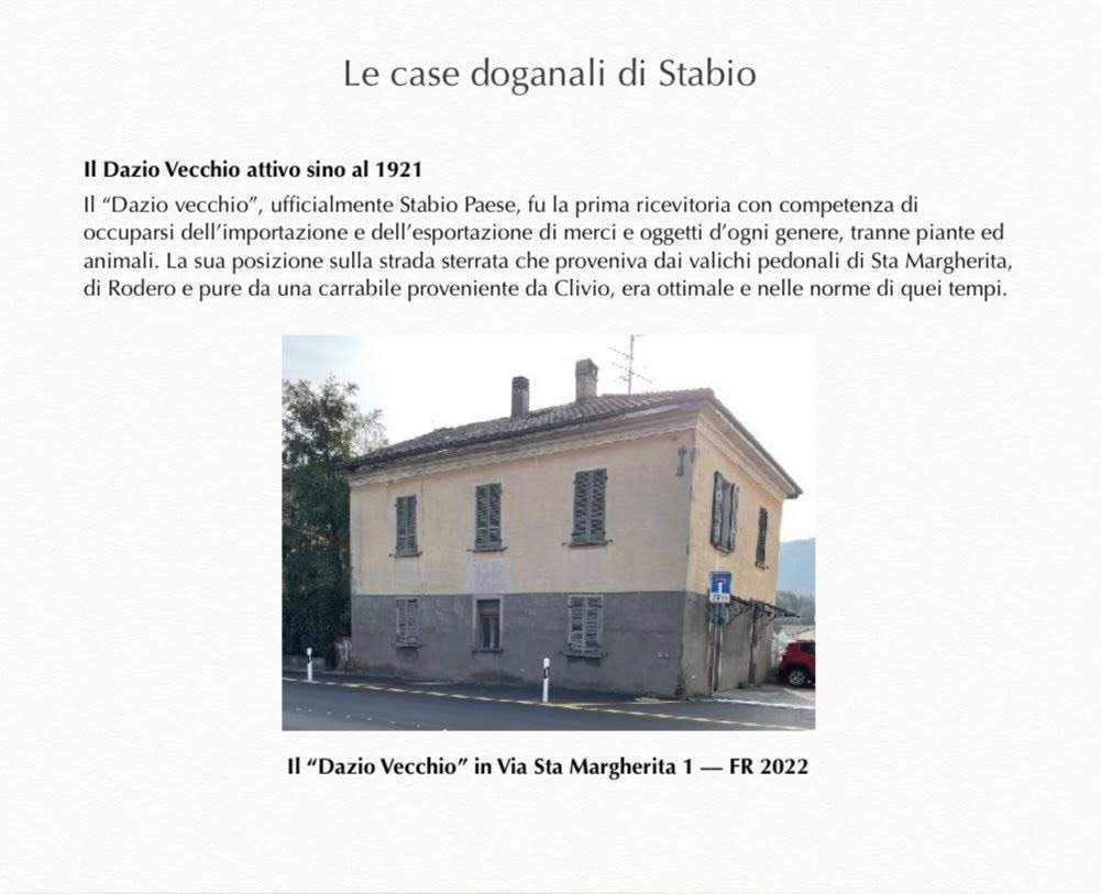 1901 Il Dazio Vecchio o Dogana di Stabio paese