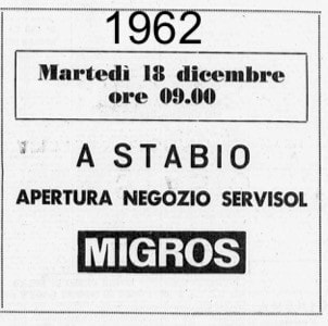1962, Apertura Migros