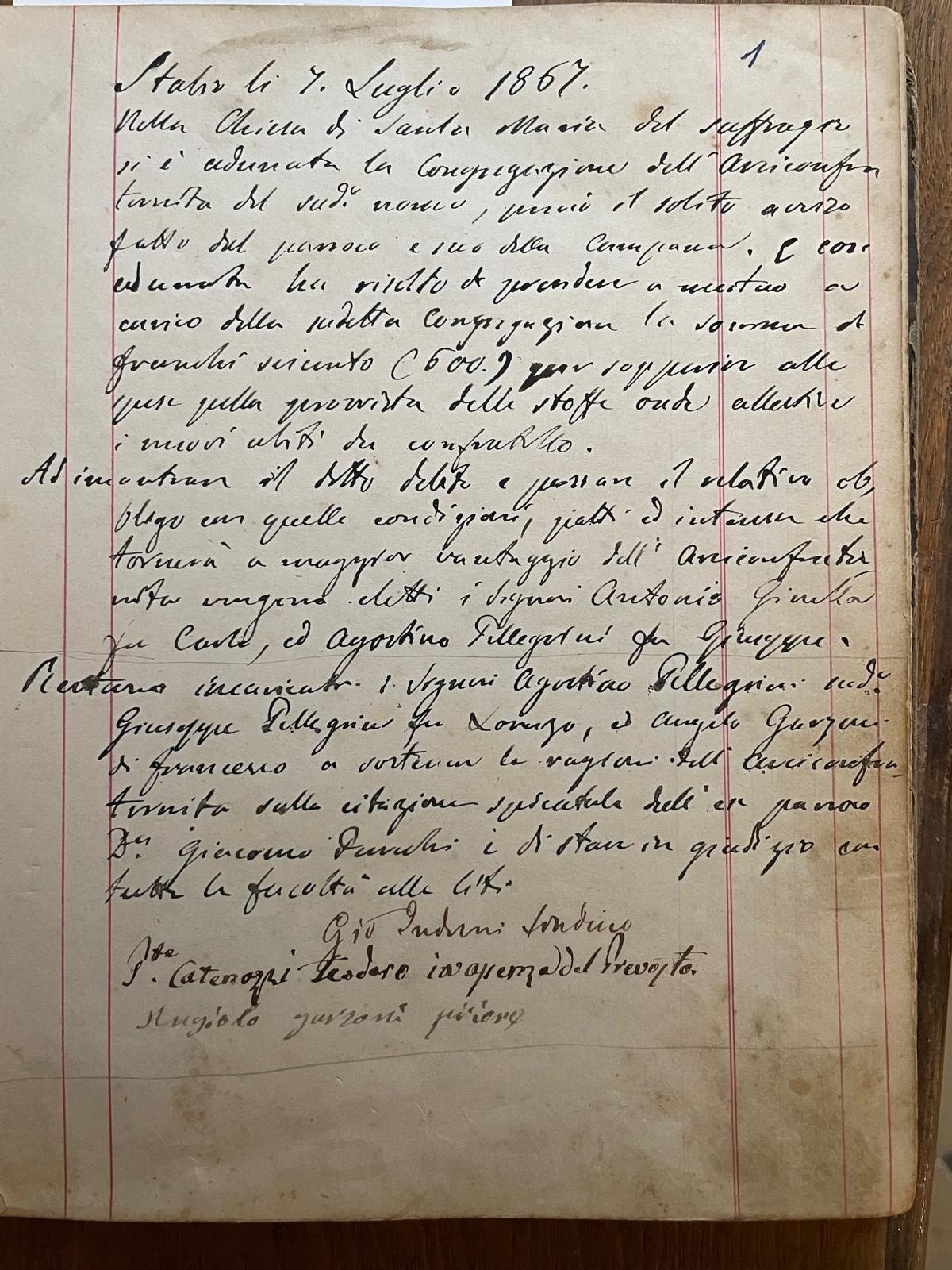 1867 Verbale