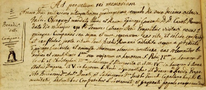 1842 Benedizione delle campane