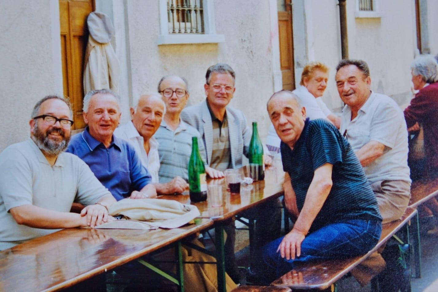 Anni 80 Don Quattri, Michele Pellegrini, Luisoni sindic dala piazeta