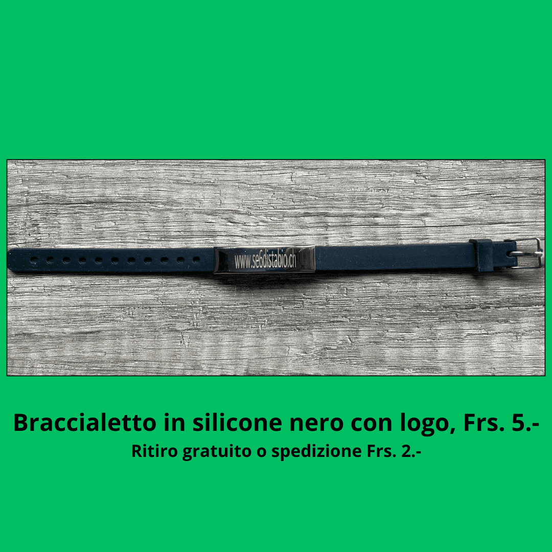 Braccialetto in Silicone Nero