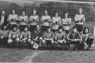 1980. IN PIEDI DA SINISTRA: MURARO, CASARIN ,ORFEO,VAVA, NUNU, BORDOLI,SEO, COSTANZO ACCOSCIATI DA SINISTRA: MORETTO, GAROSCIO, PLEBA, RICO, GIORGI, VALERIO, BENZONI, SAVERIO