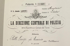 1910 Patente Esercizio Pelli Luigi, Grotto Santa Margherita