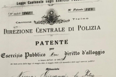 1914 Patente Esercizio Nicora Giovanni, Osteria della Dogana Svizzera