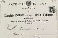 1920 Patente Esercizio Valli Giovanni, Grotto Valmorea