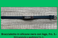 Braccialetto in silicone nero